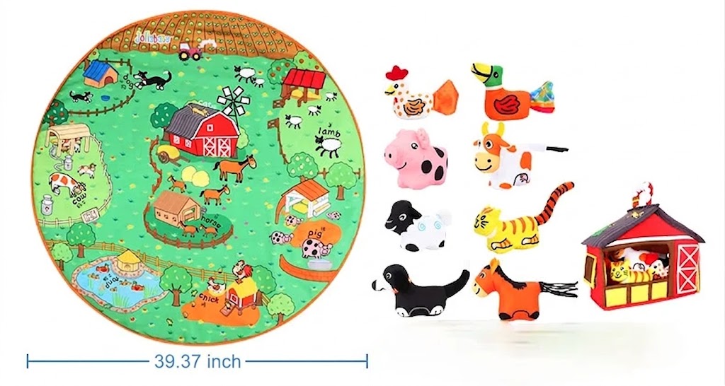 Baby Early Education Animal Play Mat Blanket